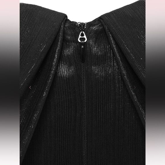 House of CB “Diana” Black Exaggerated Frill XS Dress - Picture 13 of 16